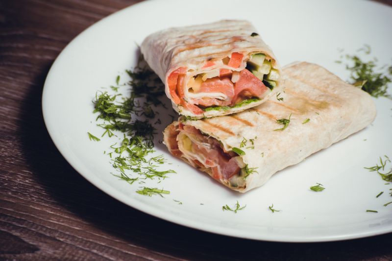 Tortilla cu somon afumat
